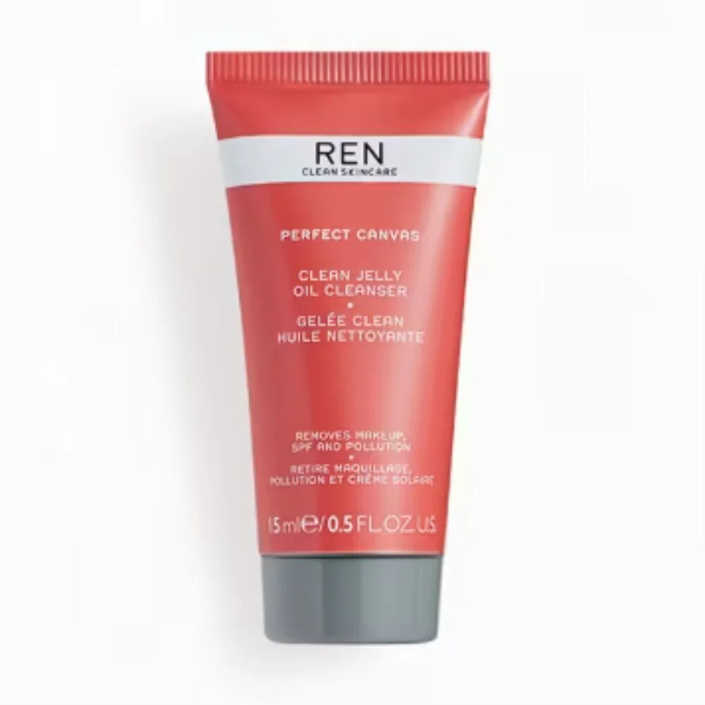 ⚡ 3/$15 | NEW REN Perfect Canvas Clean Jelly Oil Face Cleanser, 15 ml/0.5 fl oz